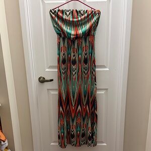 Ardene Multicolor Strapless Maxi Dress